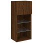 vidaXL TV-Schränke mit LED-Leuchten 2 Stk. Braun Eiche-Optik vidaXL TV-Schränke mit LED-Leuchten 2 Stk. Braun Eiche-Optik