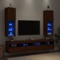 vidaXL TV-Schränke mit LED-Leuchten 2 Stk. Braun Eichen-Optik vidaXL TV-Schränke mit LED-Leuchten 2 Stk. Braun Eichen-Optik