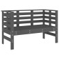 vidaXL Gartenbank Grau 111,5x53x71 cm Massivholz Kiefer vidaXL Gartenbank Grau 111,5x53x71 cm Massivholz Kiefer