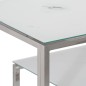 vidaXL Konsolentisch Silbern Edelstahl und Hartglas vidaXL Konsolentisch Silbern Edelstahl und Hartglas