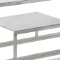 vidaXL Konsolentisch Silbern Edelstahl und Hartglas vidaXL Konsolentisch Silbern Edelstahl und Hartglas