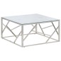 vidaXL Couchtisch Silbern Edelstahl und Hartglas vidaXL Couchtisch Silbern Edelstahl und Hartglas