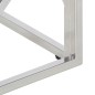 vidaXL Couchtisch Silbern Edelstahl und Hartglas vidaXL Couchtisch Silbern Edelstahl und Hartglas