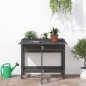 vidaXL Pflanzkasten mit Klappbarer Tischplatte Grau Massivholz Kiefer vidaXL Pflanzkasten mit Klappbarer Tischplatte Grau Massivholz Kiefer