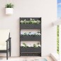 vidaXL Wand-Pflanzkübel mit 3 Fächern 60x18,5x110 cm Grau Kiefernholz vidaXL Wand-Pflanzkübel mit 3 Fächern 60x18,5x110 cm Grau Kiefernholz