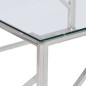 vidaXL Couchtisch Silbern Edelstahl und Hartglas vidaXL Couchtisch Silbern Edelstahl und Hartglas