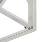 vidaXL Couchtisch Silbern Edelstahl und Hartglas vidaXL Couchtisch Silbern Edelstahl und Hartglas