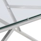 vidaXL Couchtisch Silbern Edelstahl und Hartglas vidaXL Couchtisch Silbern Edelstahl und Hartglas