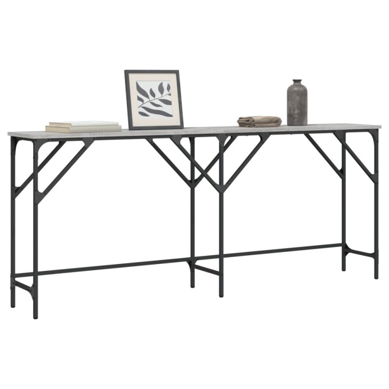 vidaXL Konsolentisch Grau Sonoma 180x29x75 cm Holzwerkstoff vidaXL Konsolentisch Grau Sonoma 180x29x75 cm Holzwerkstoff