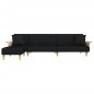 vidaXL Schlafsofa in L-Form Schwarz 279x140x70 cm Stoff vidaXL Schlafsofa in L-Form Schwarz 279x140x70 cm Stoff