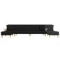 vidaXL Schlafsofa in L-Form Schwarz 279x140x70 cm Stoff vidaXL Schlafsofa in L-Form Schwarz 279x140x70 cm Stoff