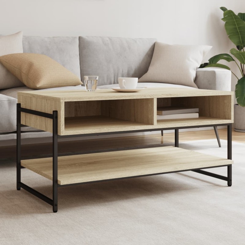 vidaXL Couchtisch Sonoma-Eiche 90x50x45 cm Holzwerkstoff vidaXL Couchtisch Sonoma-Eiche 90x50x45 cm Holzwerkstoff