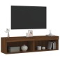vidaXL TV-Schränke mit LED-Leuchten 2Stk. Braun Eiche-Optik 60x30x30cm vidaXL TV-Schränke mit LED-Leuchten 2Stk. Braun Eiche-Optik 60x30x30cm