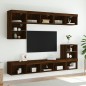vidaXL TV-Schränke mit LED-Leuchten 2 Stk. Braun Eichen-Optik vidaXL TV-Schränke mit LED-Leuchten 2 Stk. Braun Eichen-Optik
