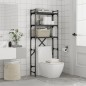 vidaXL Waschmaschinenregal Schwarz 67x25x163 cm Holzwerkstoff vidaXL Waschmaschinenregal Schwarz 67x25x163 cm Holzwerkstoff