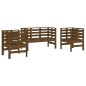 vidaXL 3-tlg. Garten-Lounge-Set Honigbraun Massivholz Kiefer vidaXL 3-tlg. Garten-Lounge-Set Honigbraun Massivholz Kiefer