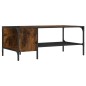 vidaXL Couchtisch mit Regal Räuchereiche 100x51x40 cm Holzwerkstoff vidaXL Couchtisch mit Regal Räuchereiche 100x51x40 cm Holzwerkstoff