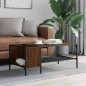 vidaXL Couchtisch mit Regal Braun Eichen-Optik 100x51x40 cm vidaXL Couchtisch mit Regal Braun Eichen-Optik 100x51x40 cm