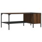 vidaXL Couchtisch mit Regal Braun Eichen-Optik 100x51x40 cm vidaXL Couchtisch mit Regal Braun Eichen-Optik 100x51x40 cm