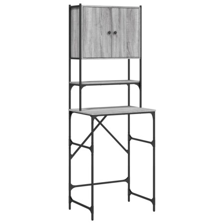 vidaXL Waschmaschinenschrank Grau Sonoma 67x48x194 cm Holzwerkstoff
