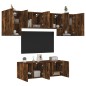vidaXL 6-tlg. Wohnwand Räuchereiche Holzwerkstoff vidaXL 6-tlg. Wohnwand Räuchereiche Holzwerkstoff