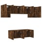 vidaXL 6-tlg. Wohnwand Räuchereiche Holzwerkstoff vidaXL 6-tlg. Wohnwand Räuchereiche Holzwerkstoff