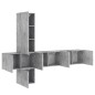 vidaXL 5-tlg. Wohnwand Betongrau Holzwerkstoff vidaXL 5-tlg. Wohnwand Betongrau Holzwerkstoff