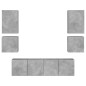 vidaXL 6-tlg. Wohnwand Betongrau Holzwerkstoff vidaXL 6-tlg. Wohnwand Betongrau Holzwerkstoff