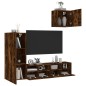 vidaXL 4-tlg. Wohnwand Räuchereiche Holzwerkstoff vidaXL 4-tlg. Wohnwand Räuchereiche Holzwerkstoff
