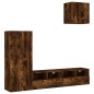 vidaXL 4-tlg. Wohnwand Räuchereiche Holzwerkstoff vidaXL 4-tlg. Wohnwand Räuchereiche Holzwerkstoff