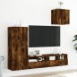 vidaXL 4-tlg. Wohnwand Räuchereiche Holzwerkstoff vidaXL 4-tlg. Wohnwand Räuchereiche Holzwerkstoff