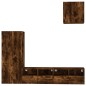 vidaXL 4-tlg. Wohnwand Räuchereiche Holzwerkstoff vidaXL 4-tlg. Wohnwand Räuchereiche Holzwerkstoff