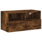 vidaXL 4-tlg. Wohnwand Räuchereiche Holzwerkstoff vidaXL 4-tlg. Wohnwand Räuchereiche Holzwerkstoff