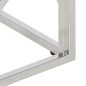 vidaXL Couchtisch Silbern Edelstahl und Massivholz vidaXL Couchtisch Silbern Edelstahl und Massivholz