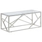 vidaXL Couchtisch Silbern Edelstahl und Hartglas vidaXL Couchtisch Silbern Edelstahl und Hartglas
