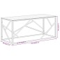 vidaXL Couchtisch Silbern Edelstahl und Hartglas vidaXL Couchtisch Silbern Edelstahl und Hartglas