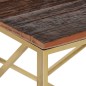 vidaXL Couchtisch Golden Edelstahl und Massivholz vidaXL Couchtisch Golden Edelstahl und Massivholz