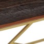 vidaXL Couchtisch Golden Edelstahl und Massivholz vidaXL Couchtisch Golden Edelstahl und Massivholz
