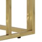 vidaXL Konsolentisch Golden Edelstahl und Massivholz vidaXL Konsolentisch Golden Edelstahl und Massivholz