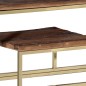 vidaXL Konsolentisch Golden Edelstahl und Massivholz vidaXL Konsolentisch Golden Edelstahl und Massivholz