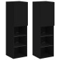 vidaXL TV-Schränke mit LED-Leuchten 2 Stk. Schwarz 30,5x30x102 cm vidaXL TV-Schränke mit LED-Leuchten 2 Stk. Schwarz 30,5x30x102 cm