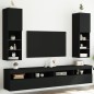 vidaXL TV-Schränke mit LED-Leuchten 2 Stk. Schwarz 30,5x30x102 cm vidaXL TV-Schränke mit LED-Leuchten 2 Stk. Schwarz 30,5x30x102 cm
