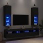 vidaXL TV-Schränke mit LED-Leuchten 2 Stk. Schwarz 30,5x30x102 cm vidaXL TV-Schränke mit LED-Leuchten 2 Stk. Schwarz 30,5x30x102 cm
