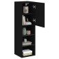 vidaXL TV-Schränke mit LED-Leuchten 2 Stk. Schwarz 30,5x30x102 cm vidaXL TV-Schränke mit LED-Leuchten 2 Stk. Schwarz 30,5x30x102 cm