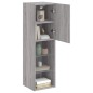 vidaXL TV-Schränke mit LED-Leuchten 2 Stk. Grau Sonoma 30,5x30x102 cm vidaXL TV-Schränke mit LED-Leuchten 2 Stk. Grau Sonoma 30,5x30x102 cm