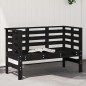 vidaXL Gartenbank Schwarz 111,5x53x71 cm Massivholz Kiefer vidaXL Gartenbank Schwarz 111,5x53x71 cm Massivholz Kiefer