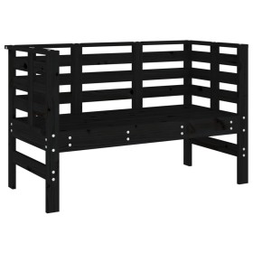 vidaXL Gartenbank Schwarz 111,5x53x71 cm Massivholz Kiefer