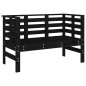 vidaXL Gartenbank Schwarz 111,5x53x71 cm Massivholz Kiefer vidaXL Gartenbank Schwarz 111,5x53x71 cm Massivholz Kiefer
