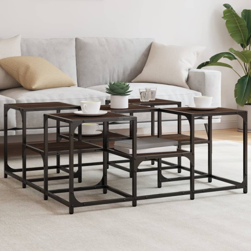 vidaXL Couchtisch Braun Eichen-Optik 91x91x40 cm Holzwerkstoff vidaXL Couchtisch Braun Eichen-Optik 91x91x40 cm Holzwerkstoff
