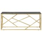 vidaXL Couchtisch Golden Edelstahl und Hartglas